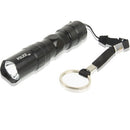 POLICE Super Bright 3W LED Flashlight Torch , Tail cap Switch, with Keychain, Length: 9.5cm(Black)