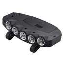 Head Light Lamp Cap Torch Bulb, 5 LED White Light, for Outdoor Fishing Camping Hunting(Black)