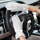 Fashionable Ultraviolet-proof Lace Gloves for Women(White)