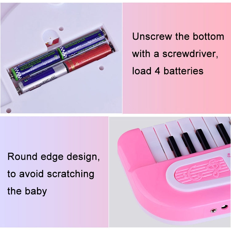 Electronic Organ Keyboard 37-key Electronic Piano with Stands & Microphone, Random Color Delivery