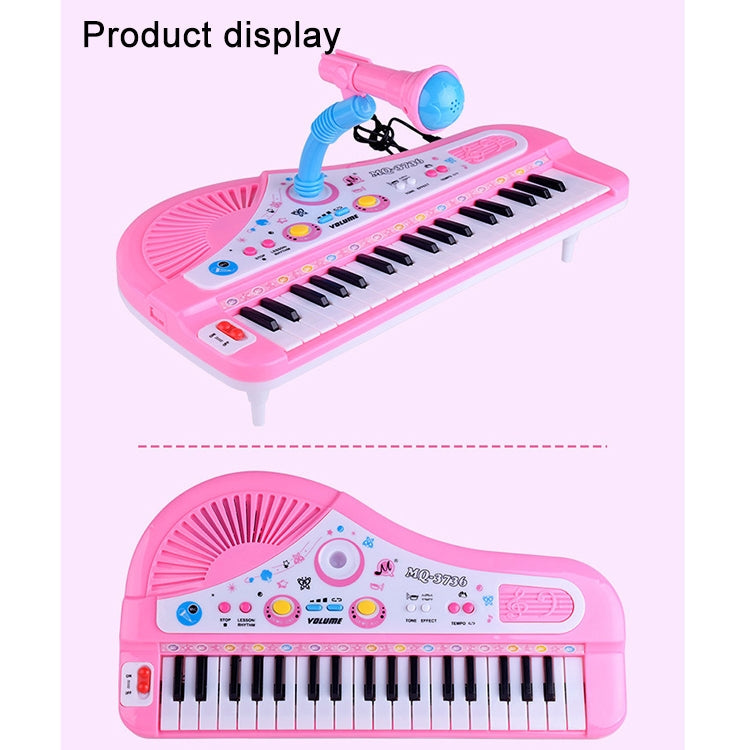 Electronic Organ Keyboard 37-key Electronic Piano with Stands & Microphone, Random Color Delivery