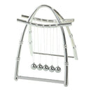 12mm Newton is Cradle Balance Ball Physics Science Fun Desk Toy(Silver)