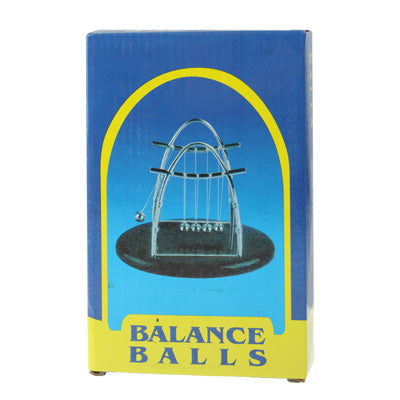 12mm Newton is Cradle Balance Ball Physics Science Fun Desk Toy(Silver)