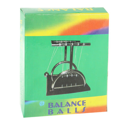 10mm Mini Desktop Newton is Cradle Plastic Base Balance Balls(Silver)
