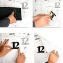 Creative DIY Adhesive Figure Wall Clock for Home Decoration, Diameter: 38.5cm(Black)