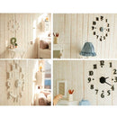 Creative DIY Adhesive Figure Wall Clock for Home Decoration, Diameter: 38.5cm(Black)