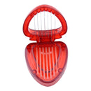 2 PCS Kitchen Tool Plastic Strawberry Slicer Fruit Knife with Stainless Steel Blade(Red)