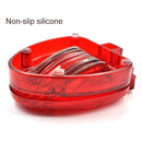 2 PCS Kitchen Tool Plastic Strawberry Slicer Fruit Knife with Stainless Steel Blade(Red)