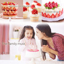 2 PCS Kitchen Tool Plastic Strawberry Slicer Fruit Knife with Stainless Steel Blade(Red)
