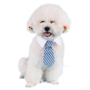 Pet Dog Bow with Hook Loop Sticky(Blue)