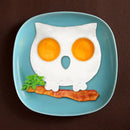 Cartoon Owl Shape Egg Frying Ring Mold Silicone Egg Fried Mould Omelette Mold(Purple)