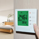 LCD Display Air Conditioning 2-Pipe Programmable Room Thermostat for Fan Coil Unit(White)