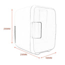 4L Mini Car Refrigerator Electric Cooler / Warmer, Random Color Delivery