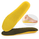1 Pair Sports Shock Absorption Breathable Soft Thick Sweat Absorbent Insoles for Men / Women, Size: S(35-41 Yards)(Black)
