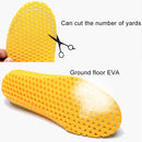1 Pair Sports Shock Absorption Breathable Soft Thick Sweat Absorbent Insoles for Men / Women, Size: S(35-41 Yards)(Black)