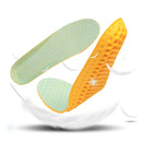 1 Pair Sports Shock Absorption Breathable Soft Thick Sweat Absorbent Insoles for Men / Women, Size: S(35-41 Yards)(Green)