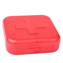 2 PCS 4 Compartments Portable Plastic Cross Pills Medicine Storage Box(Red)