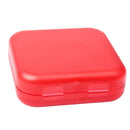 2 PCS 4 Compartments Portable Plastic Cross Pills Medicine Storage Box(Red)