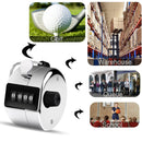 Retro Style 0.8 inch 4-digit Screen Mechanical Manual Metal Counter