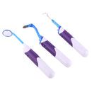 Lit-Pack 3 in 1 LED Professional Dental Oral Tool Kits (Dental Mirror + Tooth Stain Eraser + Plaque Remover Set)