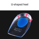 Women Silicone Gel Comfort Heel Cups Pads Half Pads, Size: S(Blue)