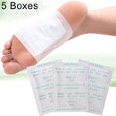 5 Bags KINOKI Detox Foot Pads Ginger Salt Foot Bath Cleansing Patches and Adhesive(White)