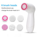 6 in 1 Waterproof Facial Cleansing Instrument (Size: 130 x 85 x 40mm)(Magenta)