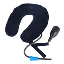 Inflatable Air Cervical Neck Traction Device Soft Head Back Shoulder Neck Ache Massager Headache Pain Relief Relaxation Brace(Dark Blue)