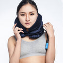 Inflatable Air Cervical Neck Traction Device Soft Head Back Shoulder Neck Ache Massager Headache Pain Relief Relaxation Brace(Dark Blue)