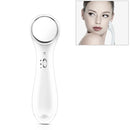 Ultrasonic Facial Massager Face-lift Ion Beauty Stimulator Skin Care Face Cleaning Equipment(White)