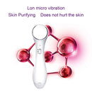 Ultrasonic Facial Massager Face-lift Ion Beauty Stimulator Skin Care Face Cleaning Equipment(White)