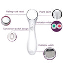 Ultrasonic Facial Massager Face-lift Ion Beauty Stimulator Skin Care Face Cleaning Equipment(White)