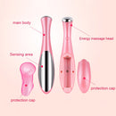 HYJ-825 Eye Care Massager Eyes Wrinkle Removing Pen Ion Vibration Beauty Eye Cream Cosmetic Instrument(White)