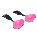 3 Sets Heart Style Sequin Women Tassels Nipple Sticker Pasties(Black)