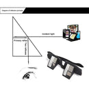 Creative High Definition Horizontal Crystal + Plastic Lie Down Glasses(Black)
