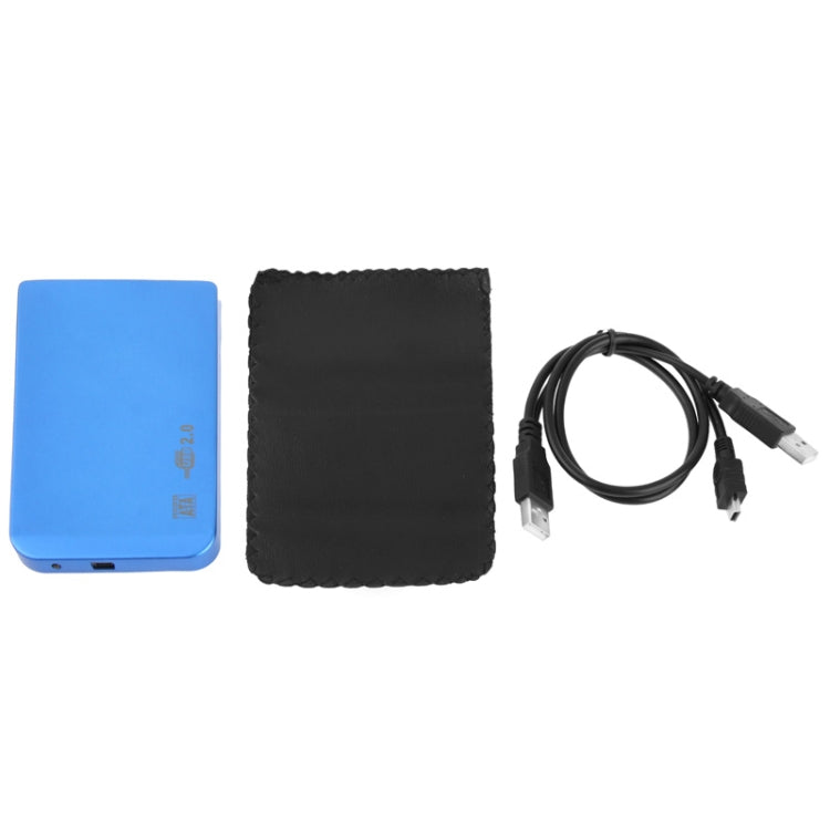 2.5 inch SATA HDD External Case, Size: 126mm x 75mm x 13mm (Blue)