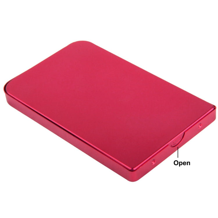 2.5 inch SATA HDD External Case, Size: 126mm x 75mm x 13mm (Red)