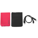 2.5 inch SATA HDD External Case, Size: 126mm x 75mm x 13mm (Red)