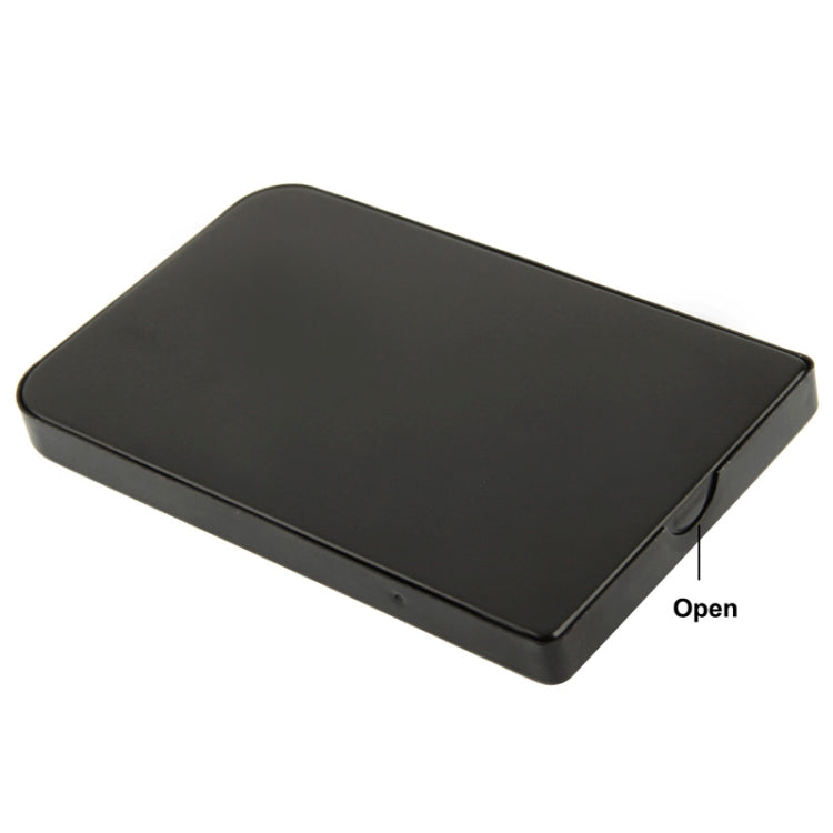 2.5 inch SATA HDD External Case, Size: 126mm x 75mm x 13mm (Black)