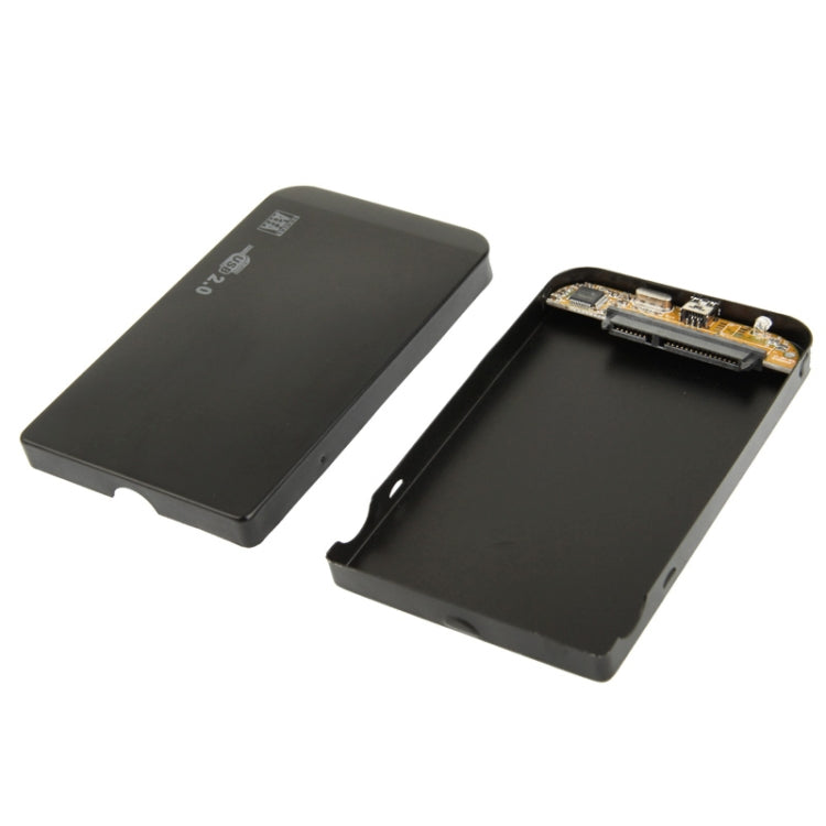 2.5 inch SATA HDD External Case, Size: 126mm x 75mm x 13mm (Black)