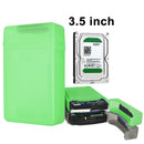 3.5 inch Hard Drive Disk HDD SATA IDE Plastic Storage Box Enclosure Case(Green)