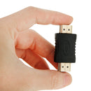 Gold Plated HDMI 19 Pin Male to HDMI 19 Pin Male Adapter, Support Full HD 1080P(Black)