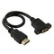 30cm HDMI (Type-A) Male to HDMI (Type-A) Female Adapter Cable with 2 Screw Holes