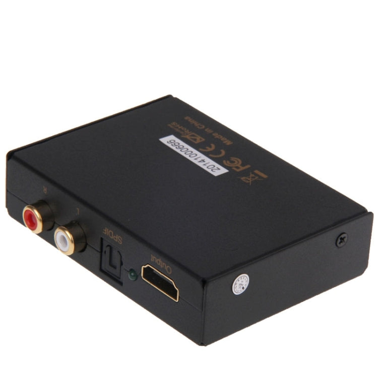 HDMI to HDMI + Audio (SPDIF + R/L) Converter (EU Plug)(Black)