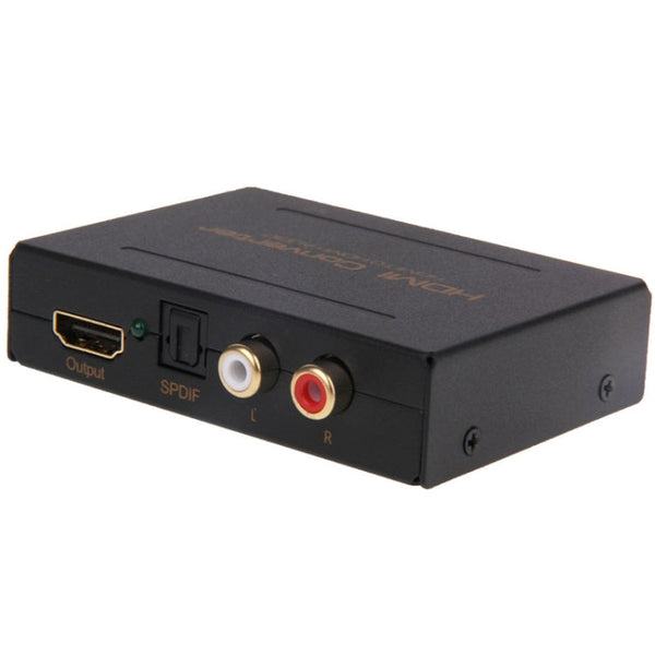 HDMI to HDMI + Audio (SPDIF + R/L) Converter (EU Plug)(Black)