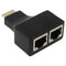 30m HDMI to Dual Port RJ45 Network Cable Extender Over by Cat 5e/6 3D HDTV Up