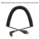 1.4 Version Gold Plated Mini HDMI Male to HDMI Male Coiled Cable, Support 3D / Ethernet, Length: 0.6m-2m