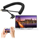 1.4 Version Gold Plated Mini HDMI Male to HDMI Male Coiled Cable, Support 3D / Ethernet, Length: 0.6m-2m