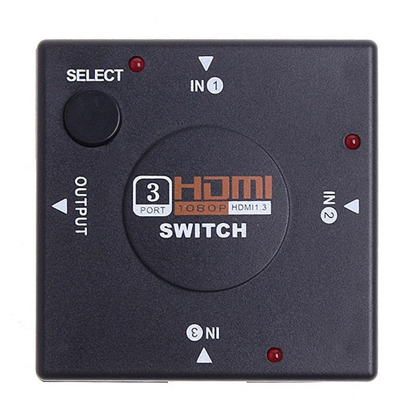 3 Ports 1080P HDMI Switch(Black)