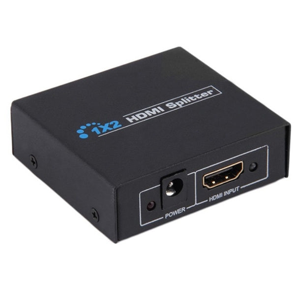 V1.4 1x2 Mini HDMI Amplifier Splitter, Support 3D & Full HD 1080P(Black)